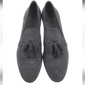 Stuart Weitzman Suede tassel accent loafers